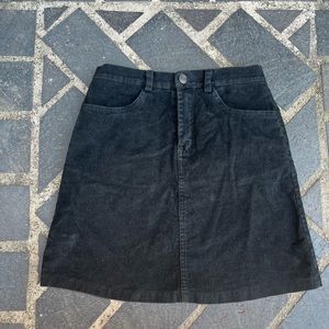 Brand Melville Corduroy Skirt Black